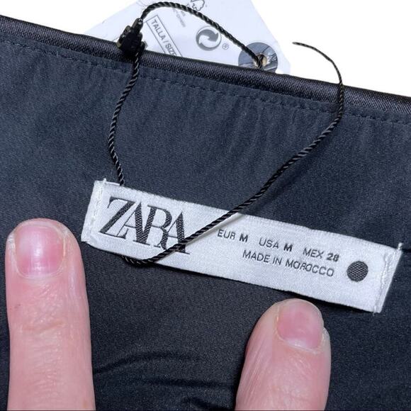 NWT Zara Black Frilled Mini Skirt With Ruffles Tiered Party Bloggers Fave Sz M - Picture 12 of 16